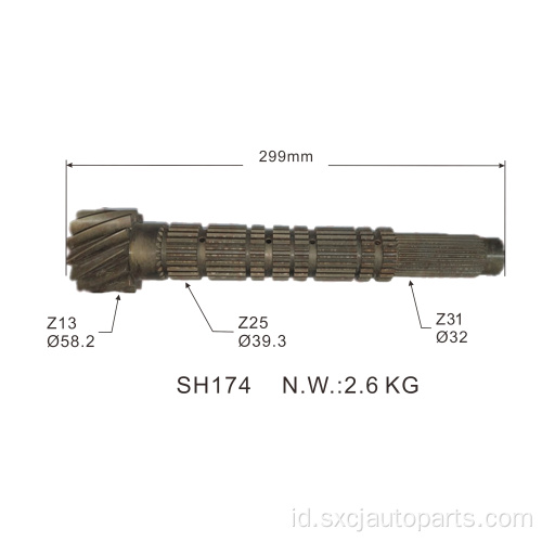 Transmisi manual Forge Main Shaft 9670840588 untuk gearbox fiat ducato